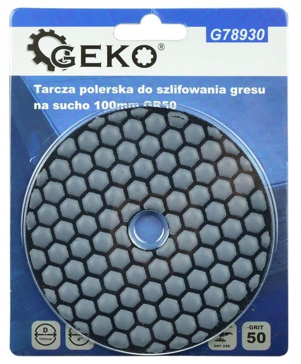 GEKO DIAMANTSKIVE TIL SLIBNING AF GRES BETONFLISER G50/100MM