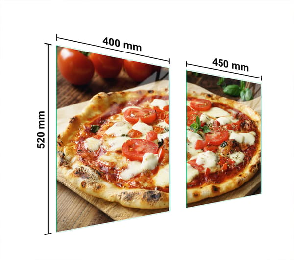 GLASSKYDDSPLATTA FÖR SPIS 85x52 PIZZA