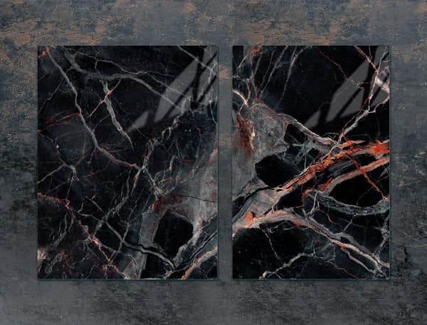 GLASSKYDDSPLÅT FÖR SPIS 75x52 MARMOR