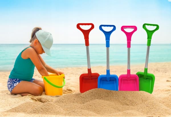Megadidi strandsandspade 53 cm solid aluminiumhandtag