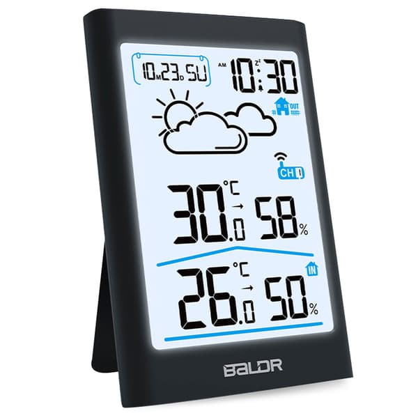 Vejrstation med display BD-911 sort