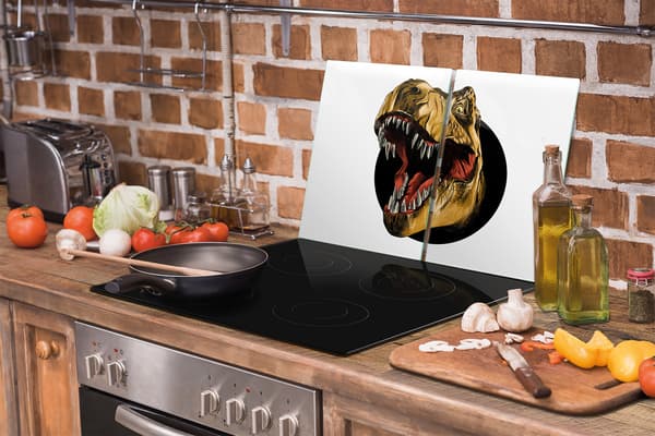 LASINEN SUOJALEVY LIEDELLE 75x52 DINOSAUR