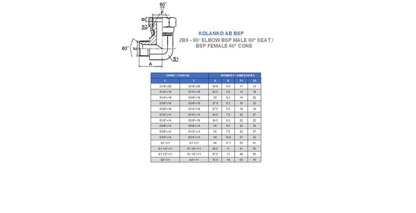 AB-albue 90° BSP 3/8" rustfrit stål 1.4571