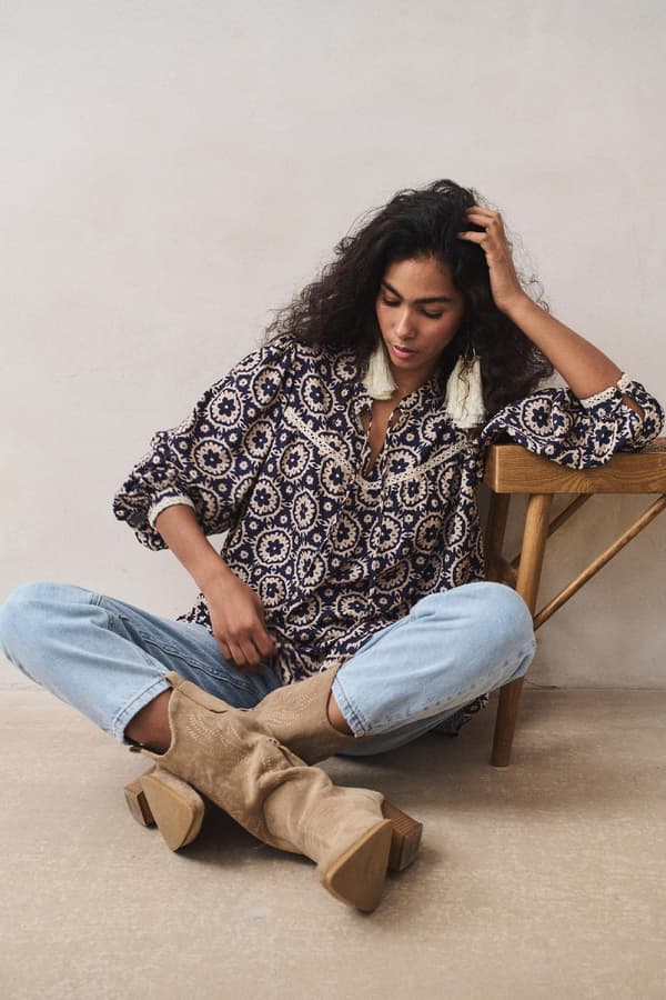 Tiffani Mørkeblå Damebluse 36/38