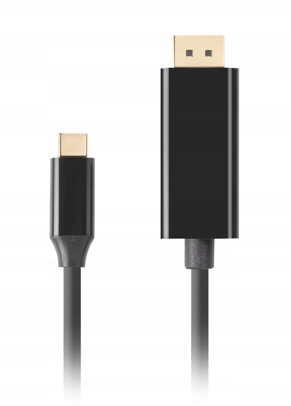 Lanberg USB-C(M) - DisplayPort(M) -sovitinkaapeli 3m 4K 60Hz musta
