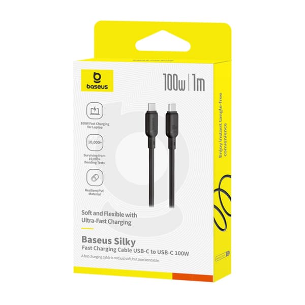 USB-C 100W 1m Kaapeli - Musta