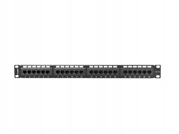 Patchpanel Lanberg PPU5-1024-B 24 portar 1U cat.5e svart