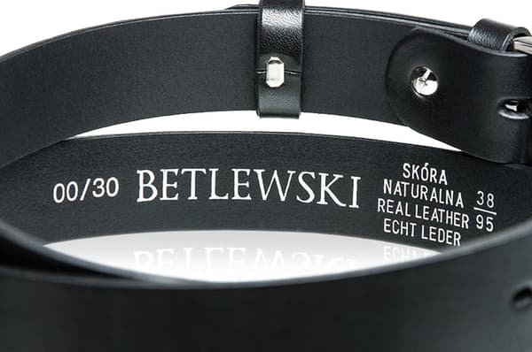 LIC30-0 SORT 105 Læderbælte REGULAR +CERTIFIKAT