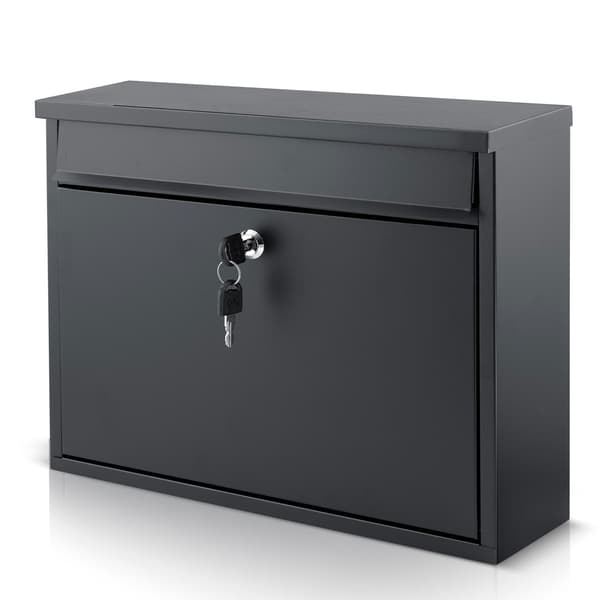 Postkasse 37,5x30,5x12 cm sort HM-860
