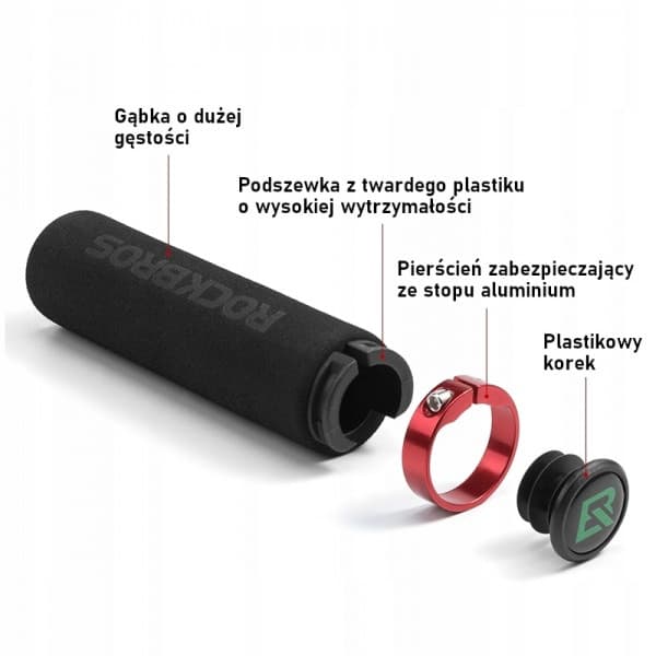 ROCKBROS sorte cykelgreb (BT1001BKBK) sorte spænder