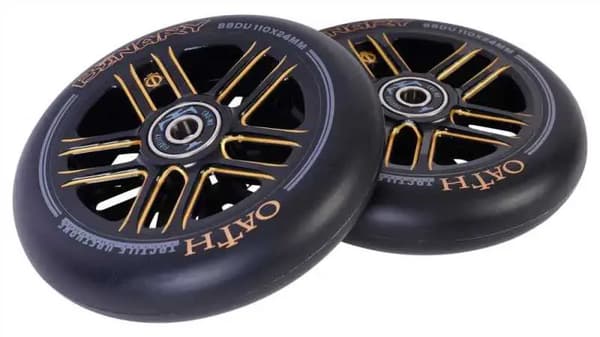 Oath Binary 110mm Hjul Til Løbehjul 2-Pak | Sort/Orange