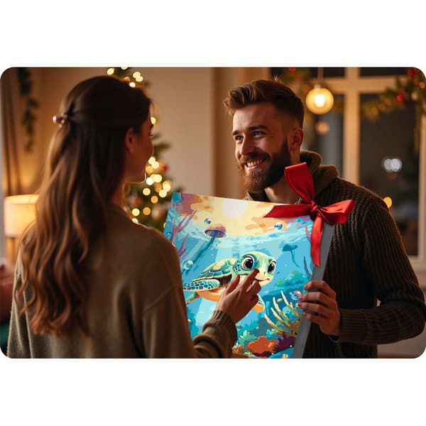 Måla efter nummer-bild 40x50 cm Massido Sköldpadda