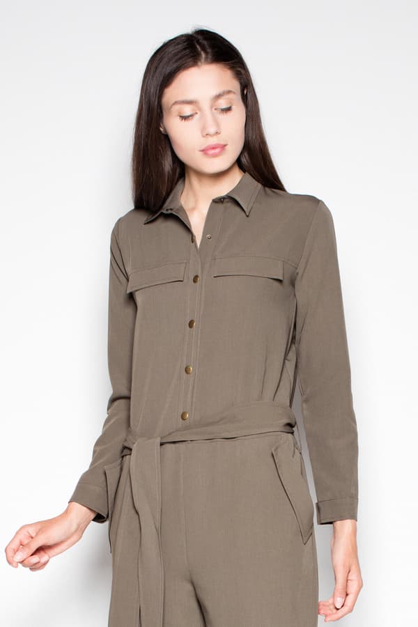VT020 Olivgrön XL Jumpsuit