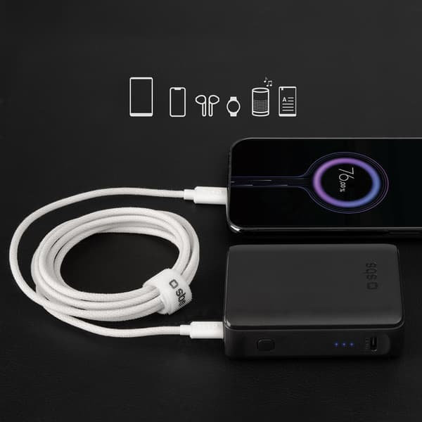 USB-C 60W Punottu Kaapeli 1.5m - Harmaa