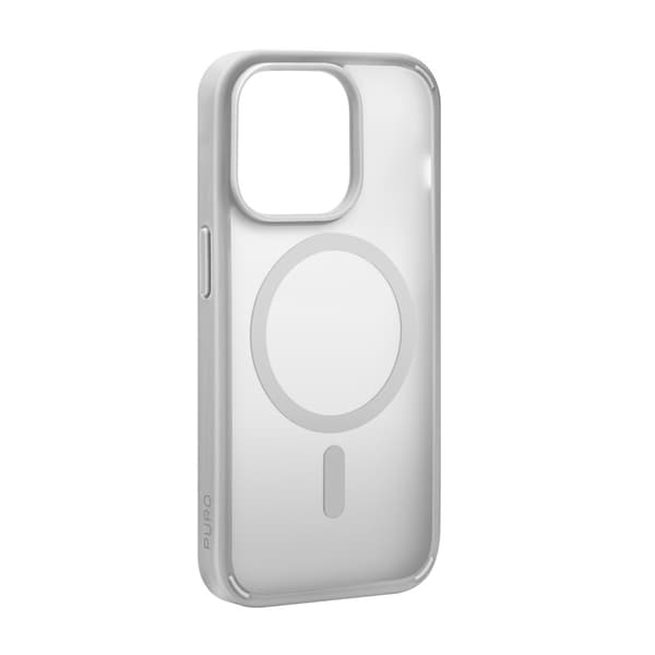 Silikonskal till iPhone 15 Pro Max Gradient MagSafe – silver