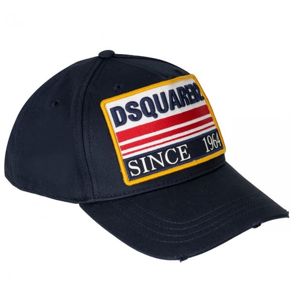 DSQUARED2-logotyp marinblå basebollkeps