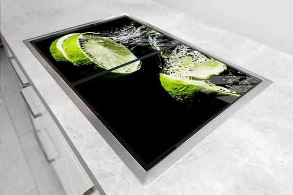 GLASSKYDDSPLÅT FÖR SPIS 70x52 LIME