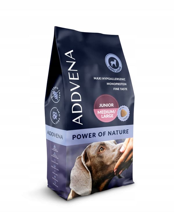 Tørfoder til hunde ADDVENA POWER OF NATURE Junior lam 10 kg