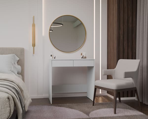 Marina 2S Skrivebord HVID