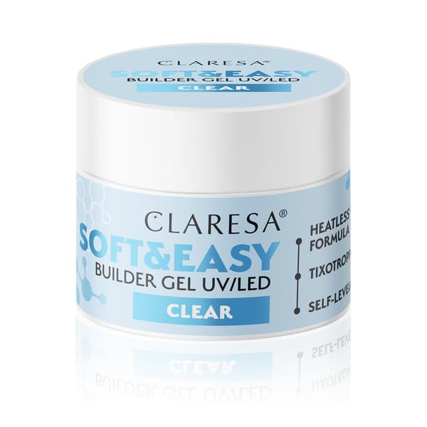 CLARESA Soft&Easy Builder -kynsilakka - kirkas 45 g