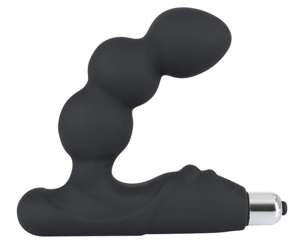 Rebel Curved Beaded Prostatastimulator Svart