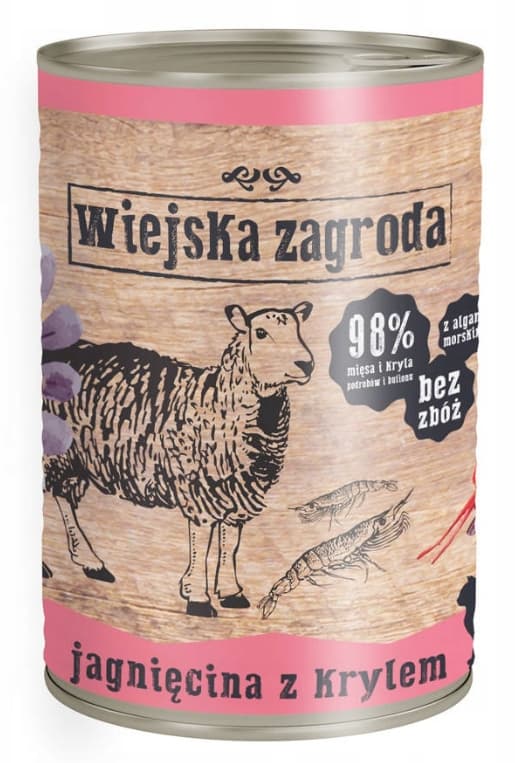 COUNTRY FARM Lam med krill - vådfoder til katte - 12x400g