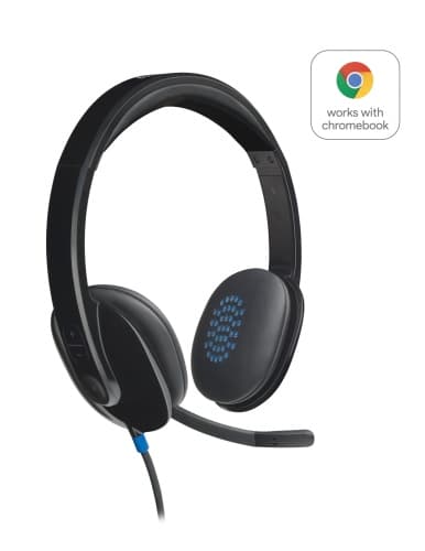 Logitech H540 Trådbundet Headset, USB-A, Svart