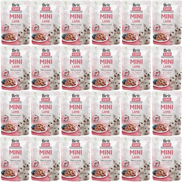 BRIT Care Mini Puppy Lamb - vådfoder til hunde - 24x85 g
