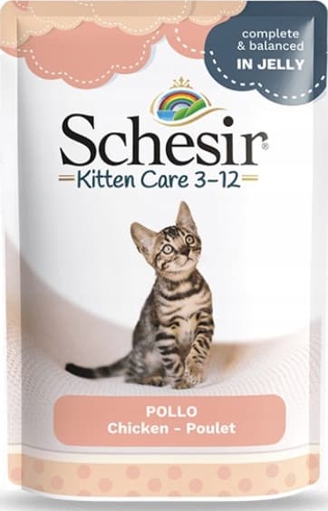 Schesir KITTEN våtfoder för katter Kycklingfiléer 24x85g