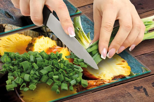 GLASPLADE TIL KØKKEN 2x35x52 ANANAS