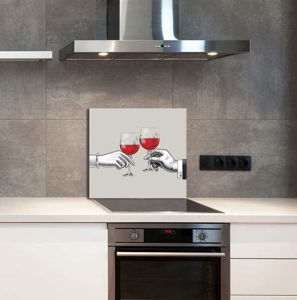 KEITTIÖN LASIPANEELI 65x60 Viini