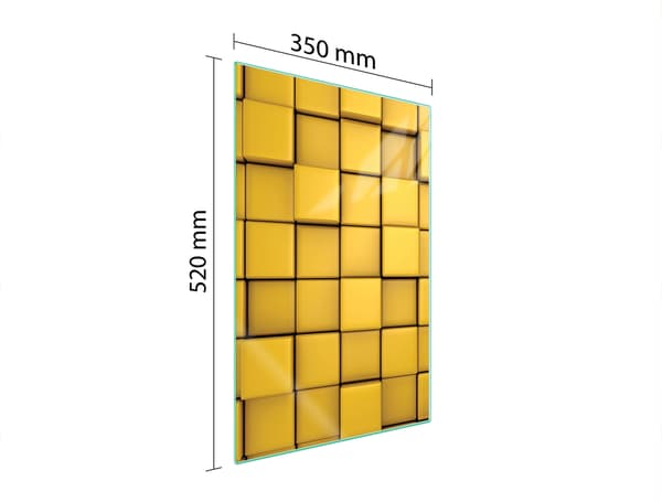 SKÄRBRÄDA I GLAS 35x52 MÖNSTER