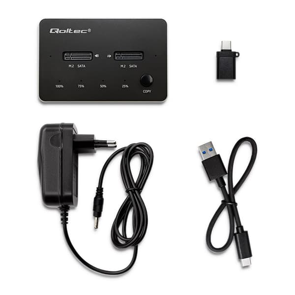 QOLTEC 2X SSD M.2 SATA DOCKINGSTATION