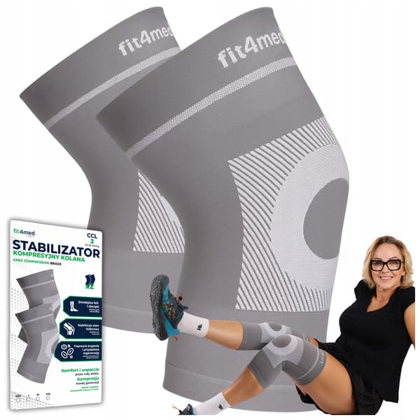 Kompressionsknæbandage, elastisk stabilisator for knæleddet