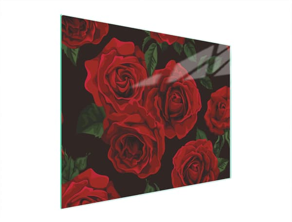 GLASSKÆREBRÆT 52x40 ROSER