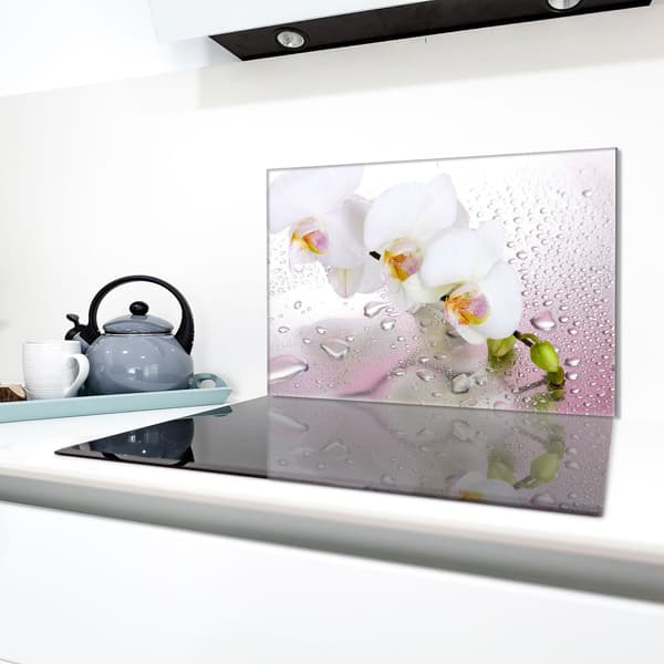 Glasbeskyttelsesplade til komfur 80x52 Orchidea