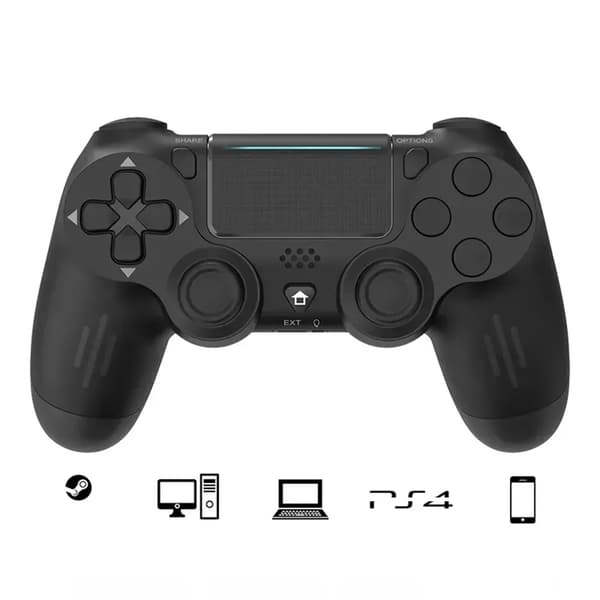 Trådløs Pad Controller til PS4 PlayStation 4 Vibrationsfunktion Sort