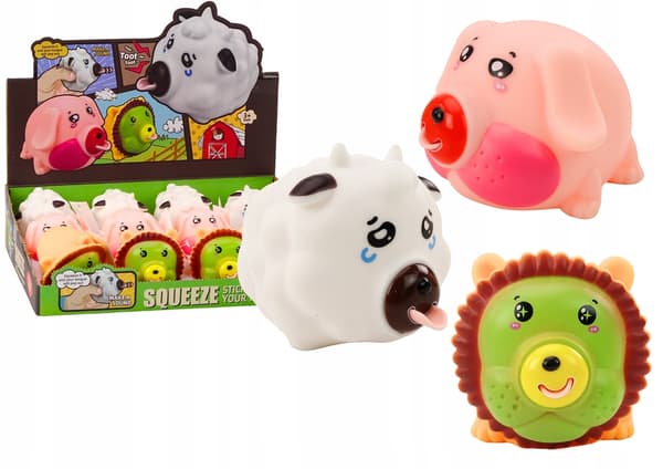 Squishy djur lejon gris får anti-stress figur mjuk sensorisk