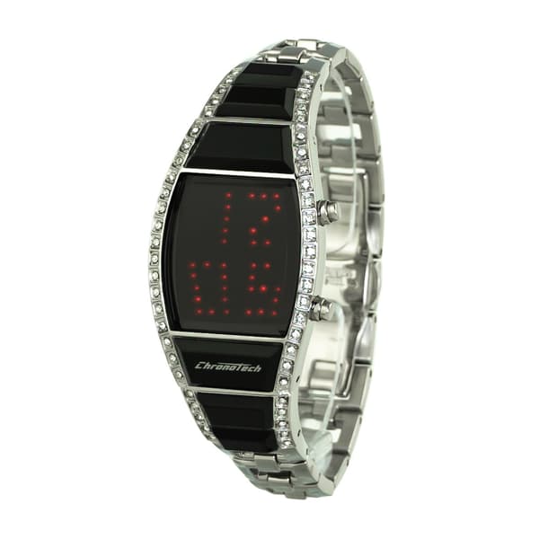 CHRONOTECH CT7122LS-03M ur. Quartz, sort. Dameur.