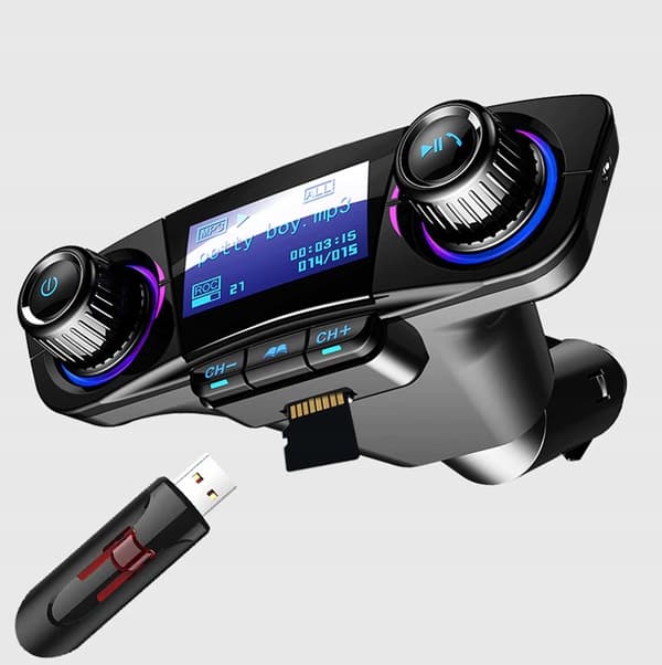 FM-SÄNDARE BLUETOOTH 5.0 USB MULTIMEDIA 8-i-1