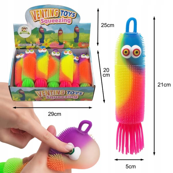 Squishy OCTOPUS strækbar GLØDENDE blæksprutte 21 cm