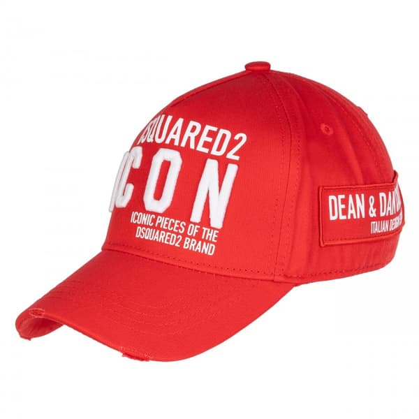 DSQUARED2 ICON Italialainen lippalakki PUNAINEN