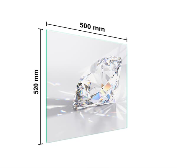GLASSKYDDSPLÅT FÖR SPIS 50x52 DIAMANT