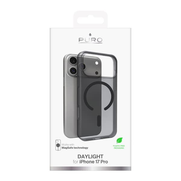 iPhone 17 Pro Magsafe Daylight Silikone Etui - Gennemsigtig Sort