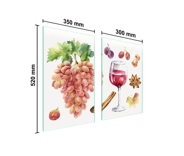 GLASSKYDDSPLATTA FÖR KÖK 65x52 VIN