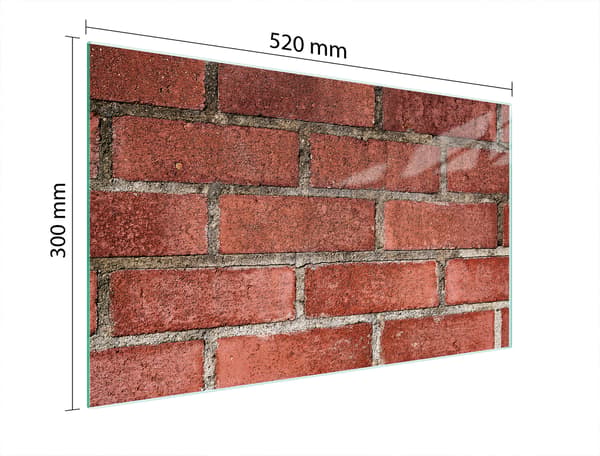 SKÄRBRÄDA I GLAS 52x30 TEGELMASSA