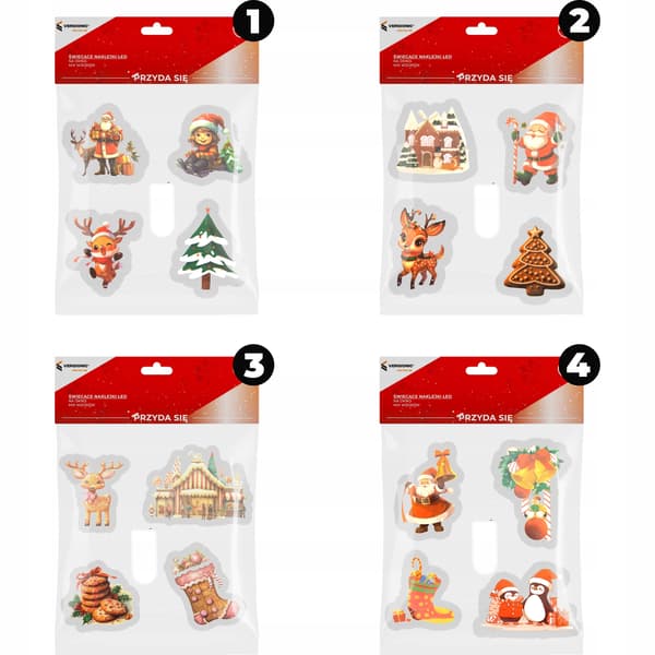 Lysende LED-vinduessticker til julemiks Christmas VERGIONIC