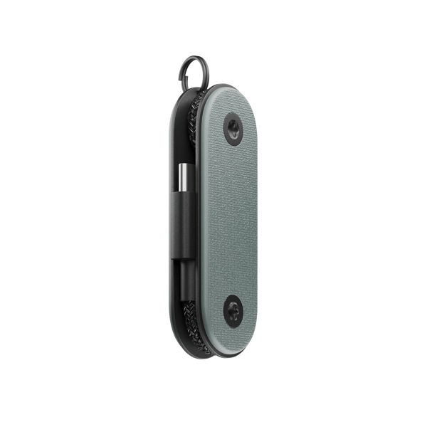 Native Union Pocket-kabel - USB-C - USB-C-kabel, 17 cm (skiffergrön)