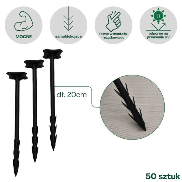 Nålar för agrotextil 20 cm 50 st