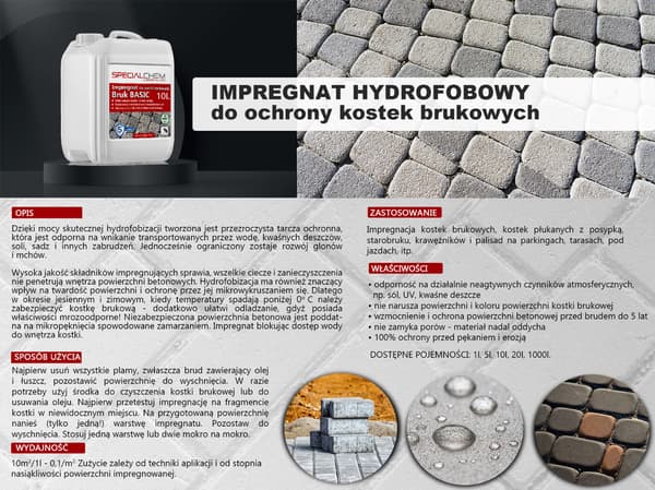 SPECIALCHEM Bruk Basic hydrofobinen kyllästysaine pihakiville 20L
